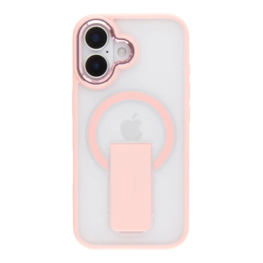 Чохол TPU+PC FlexGuard Magnetic Ring Stand для iPhone 16 Pink