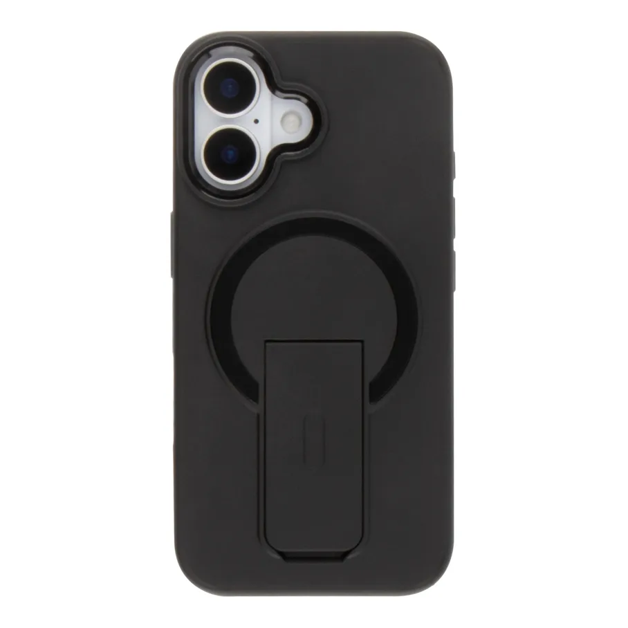 Чохол TPU+PC FlexGuard Magnetic Ring Stand для iPhone 16 Deep Black