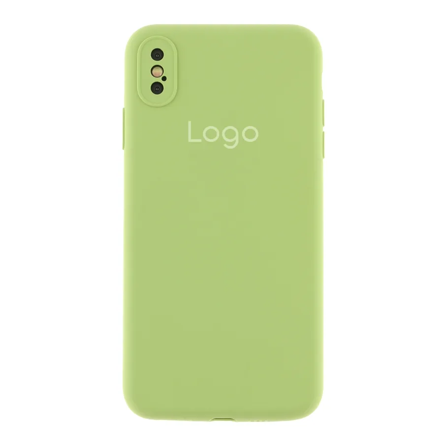 Чохол Silicone Case Full Size with Frame для iPhone X/Xs 01.Mint