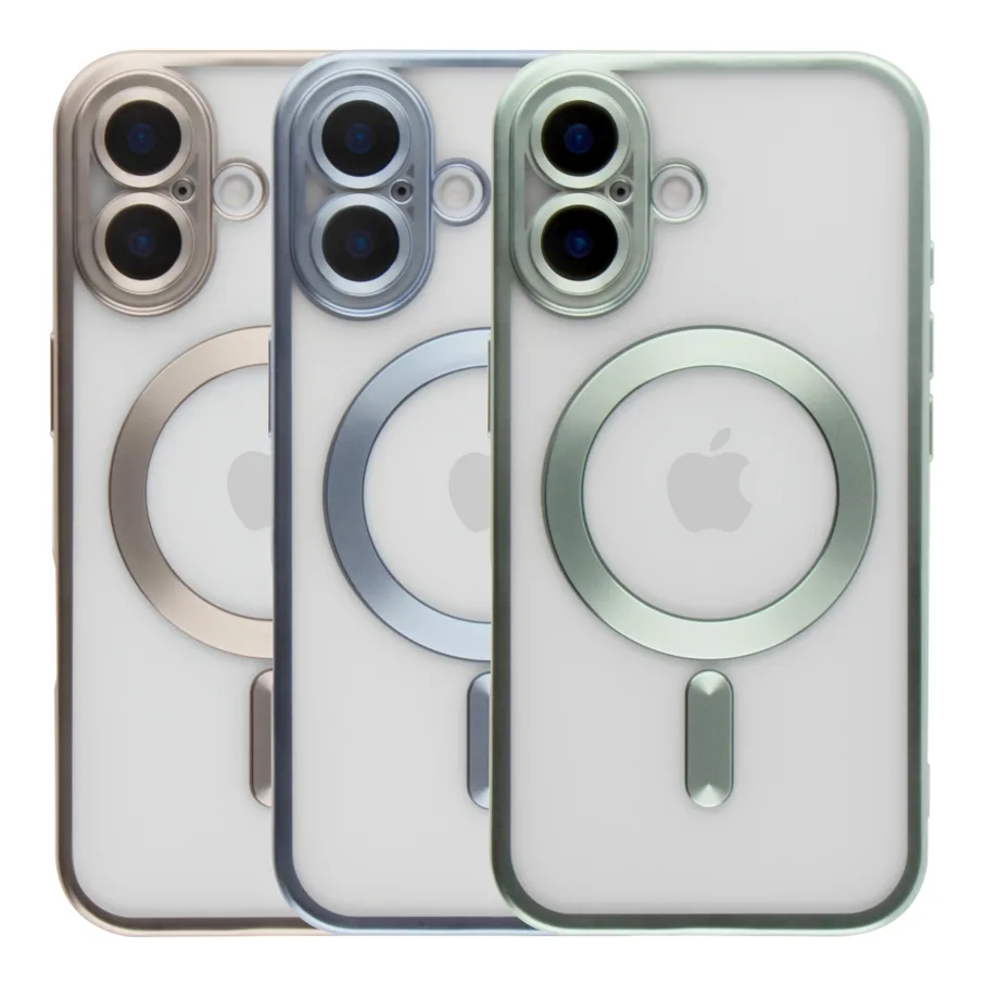 Чохол TPU Metallic Chrome Full Camera with Magsafe для iPhone 16 Titan