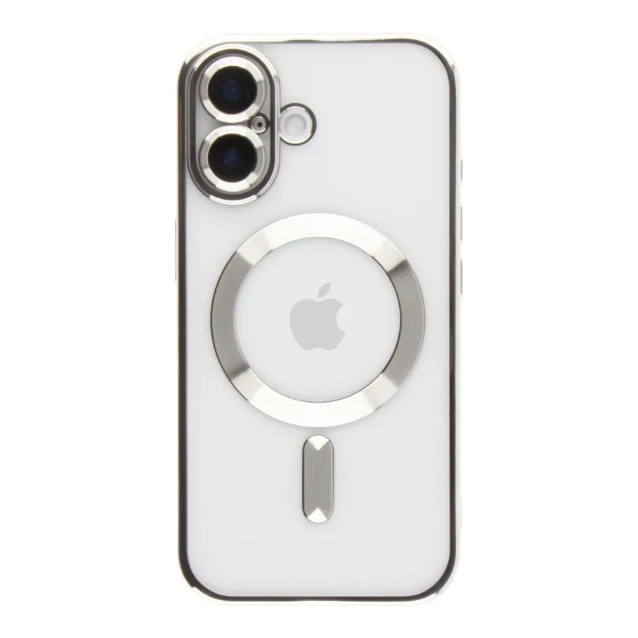 Чохол TPU Metallic Full Camera with Magsafe для iPhone 16 Silver
