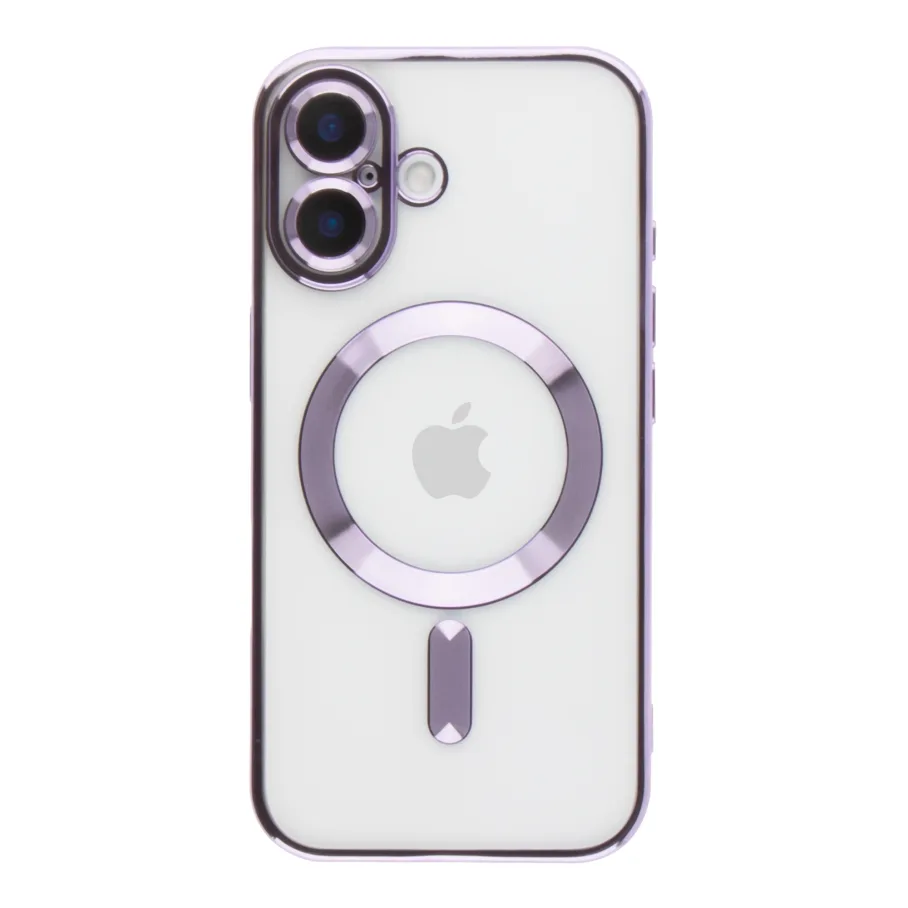 Чохол TPU Metallic Full Camera with Magsafe для iPhone 16 Purple