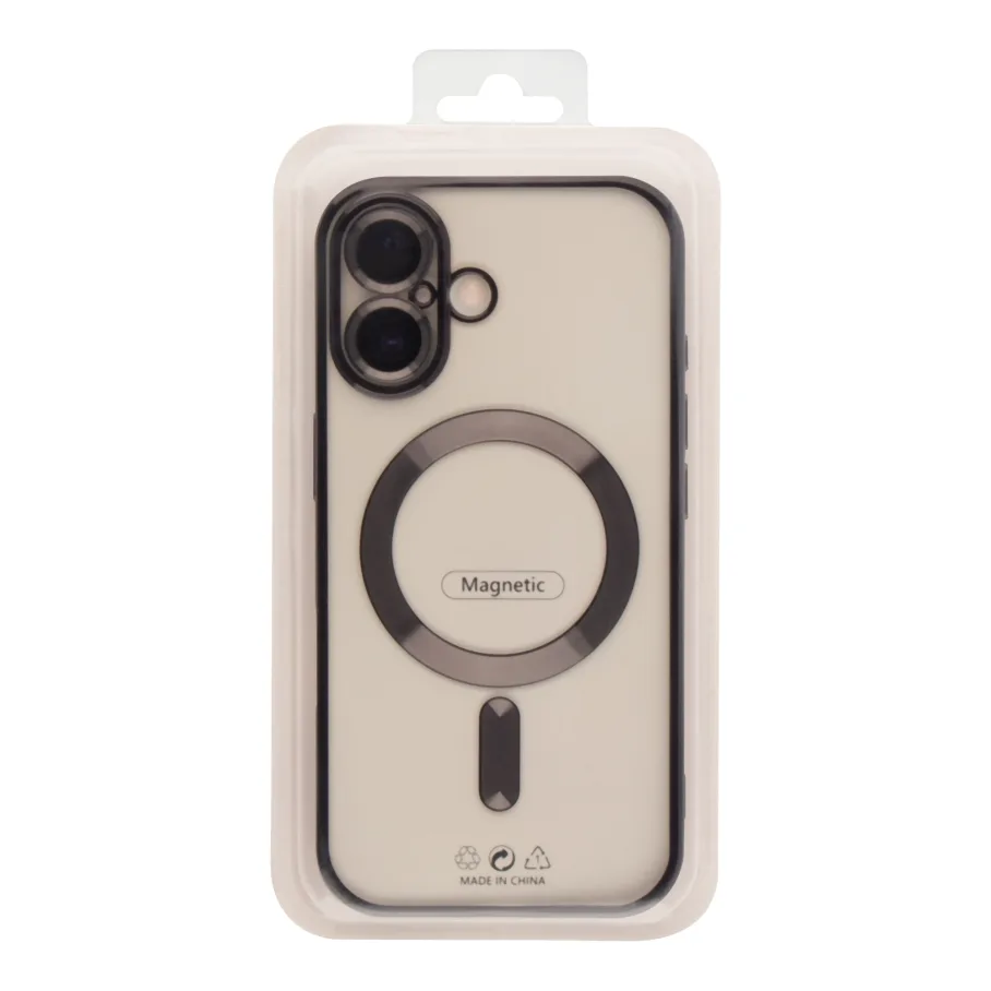 Чохол TPU Metallic Full Camera with Magsafe для iPhone 16 Black