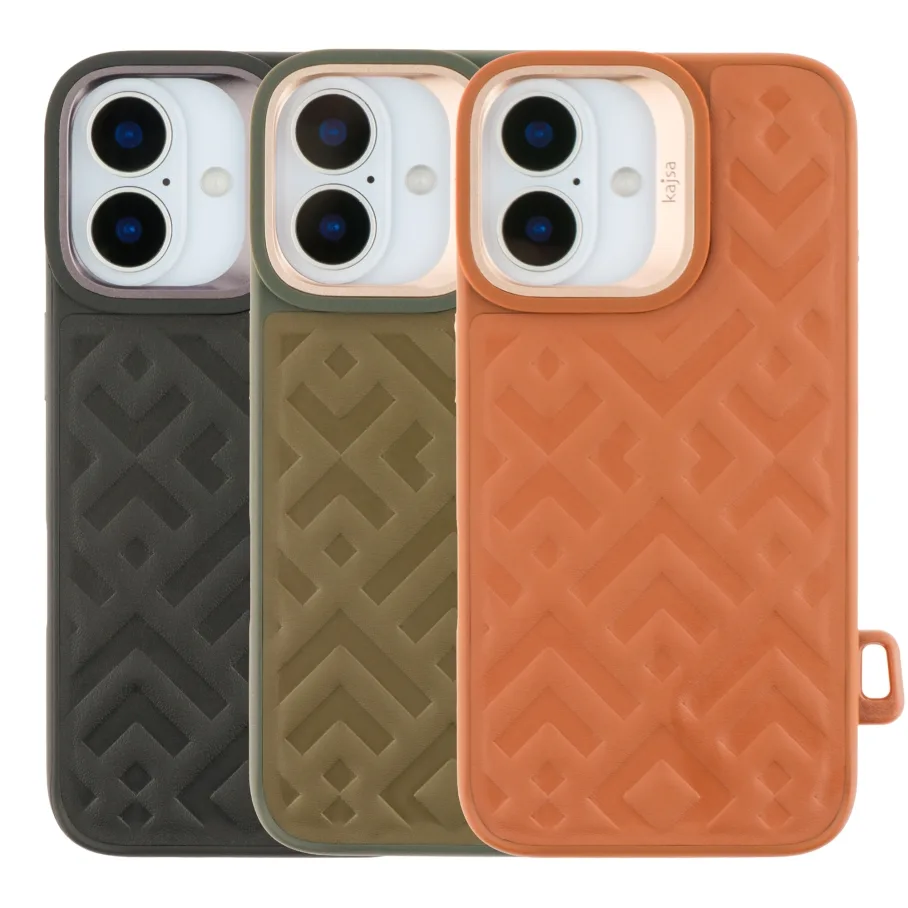 Чохол Kajsa Briquette Collection Rhombus with MagSafe для iPhone 16 Brown