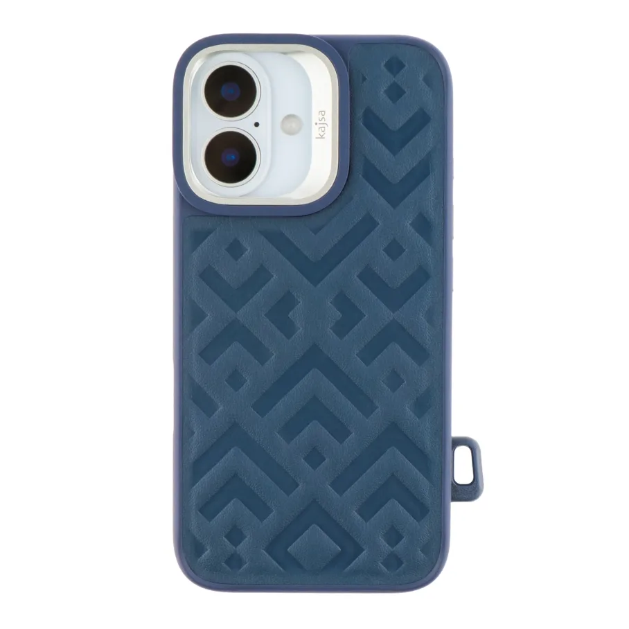 Чохол Kajsa Briquette Collection Rhombus with MagSafe для iPhone 16 Blue