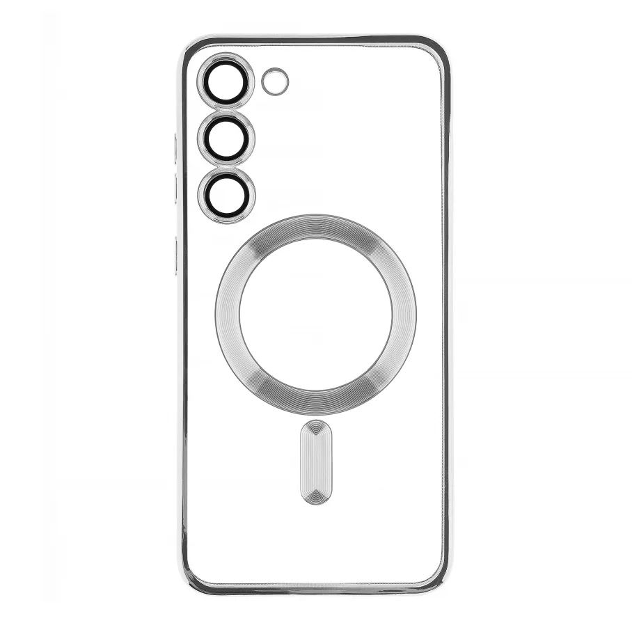Чохол TPU Metallic Full Camera with Magsafe для Samsung Galaxy S23+ 5G (S916) Silver