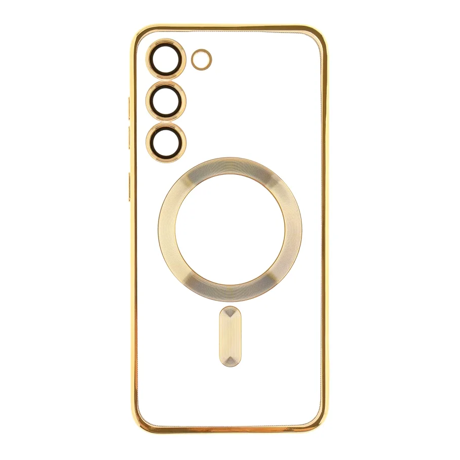 Чохол TPU Metallic Full Camera with Magsafe для Samsung Galaxy S23+ 5G (S916) Gold