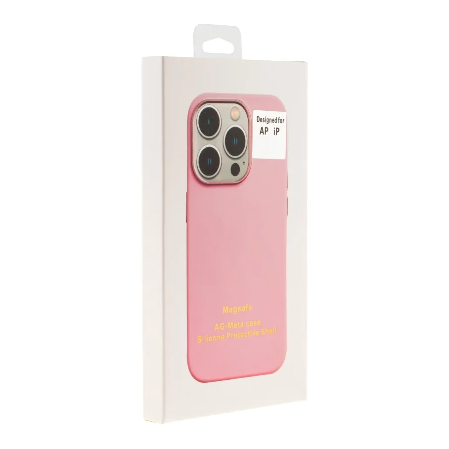 Чохол Silicone Case Metal Buttons (AA) для iPhone 16 Rose Powder