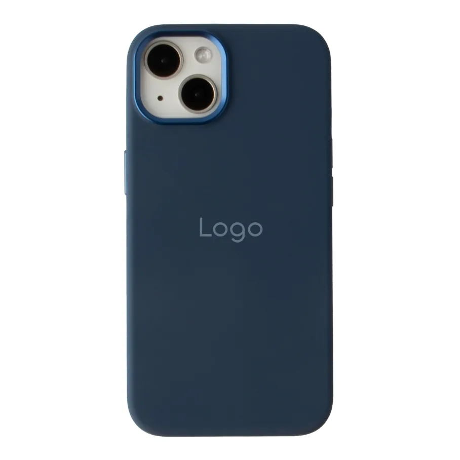 Чохол Silicone Case Metal Buttons (AA) для iPhone 14 Midnight Blue