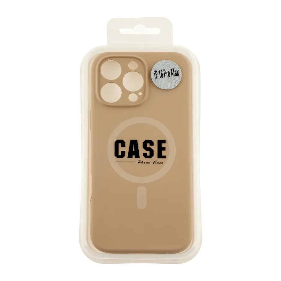 Чохол Glow Silicone Case Full Camera with Magsafe для iPhone 16 Pro Max Desert Gold