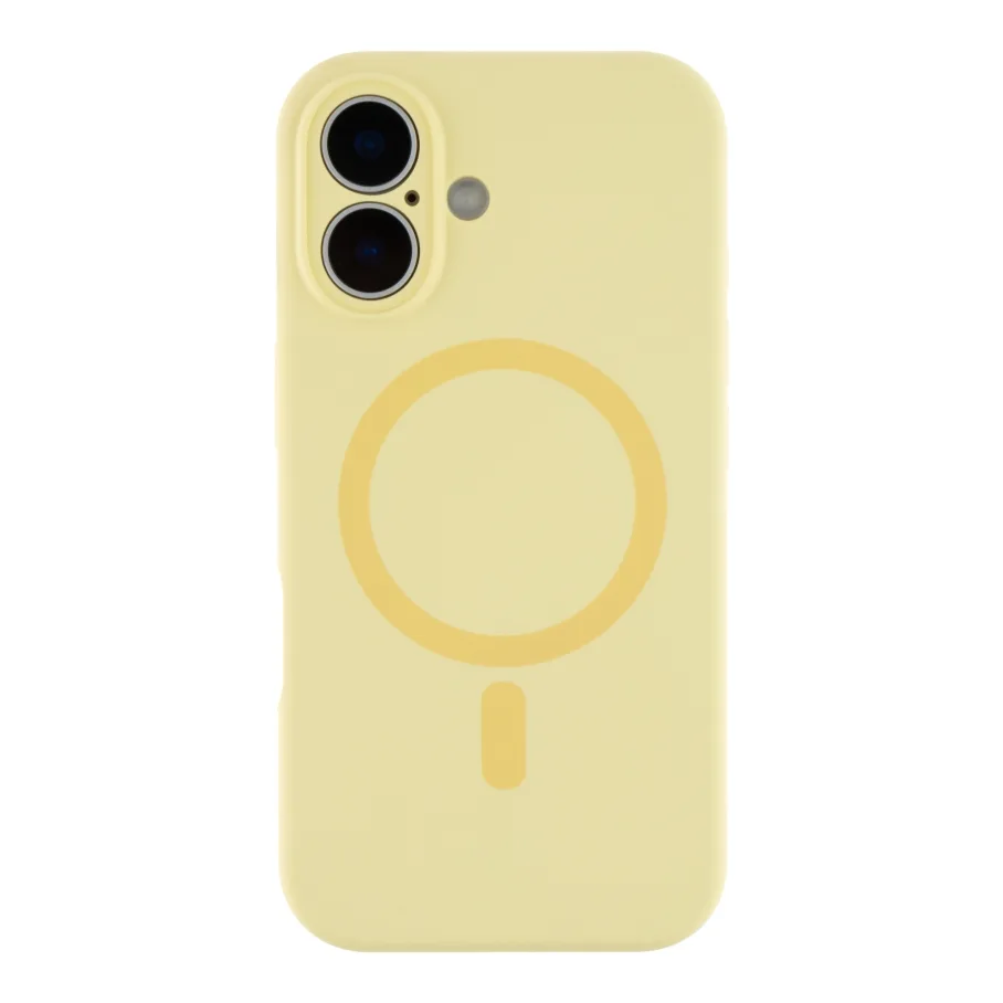 Чохол Glow Silicone Case Full Camera with Magsafe для iPhone 16 Yellow