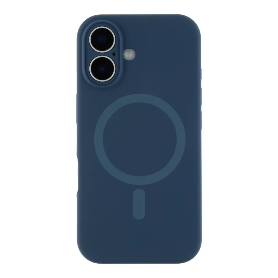 Чохол Glow Silicone Case Full Camera with Magsafe для iPhone 16 Dark blue