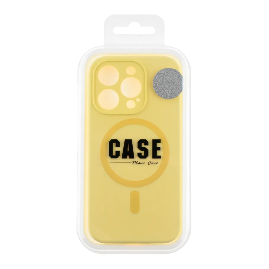 Чохол Glow Silicone Case Full Camera with Magsafe для iPhone 14 Pro Max Yellow