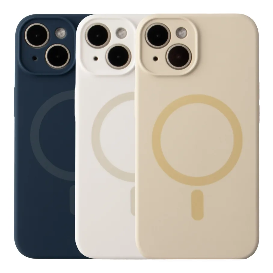 Чохол Glow Silicone Case Full Camera with Magsafe для iPhone 14 Antique white