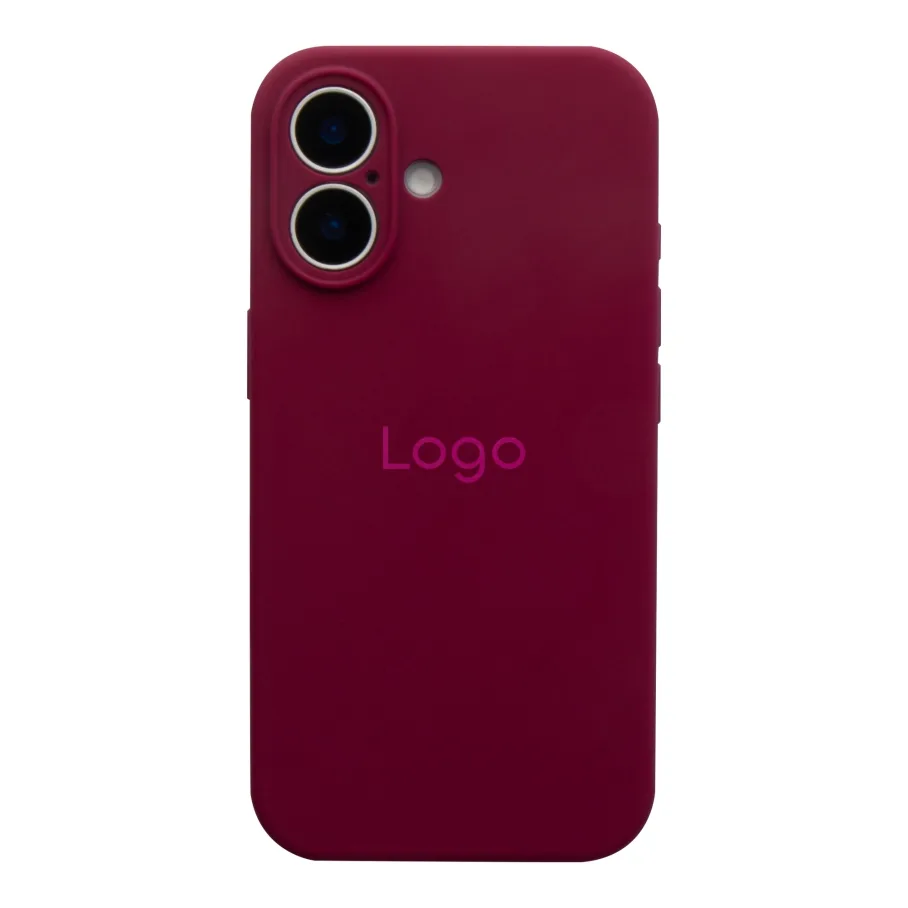 Чохол Silicone Case Full Size with Frame для iPhone 16 42.Maroon