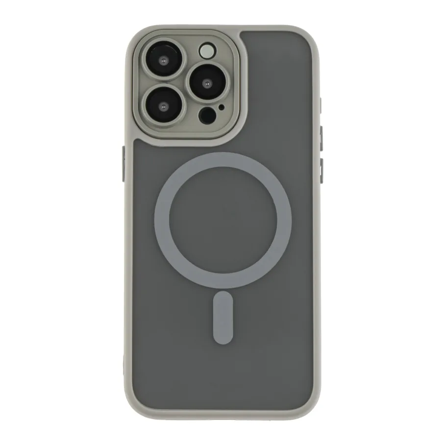 Чохол TPU+PC Magnetic Matte Camera Lens with Magsafe для iPhone 14 Pro Max Grey