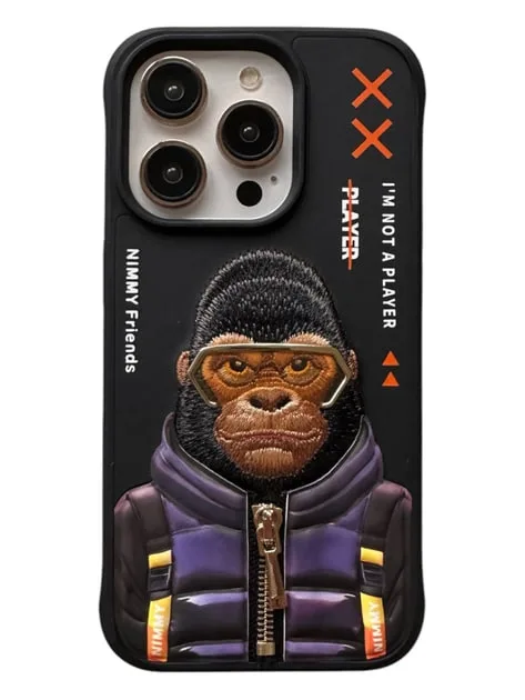 Чохол TPU+PC Nimmy 3D with Metal Buttons для iPhone 15 Gorilla Black