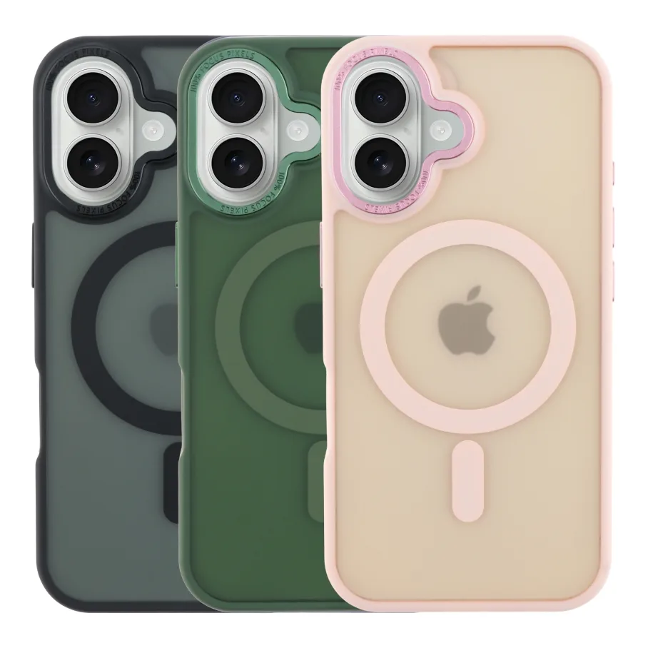Чохол TPU+PC Goldencis Matte with MagSafe для iPhone 16 Pink