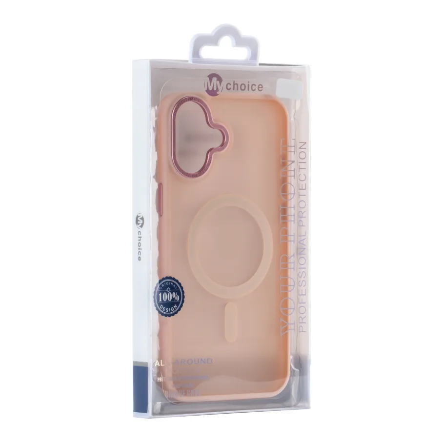 Чохол TPU+PC Goldencis Matte with MagSafe для iPhone 16 Pink