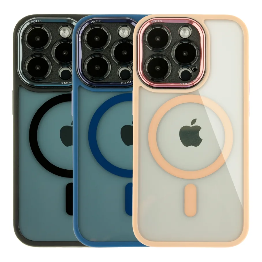 Чохол TPU+PC+Metal Calais with MagSafe для iPhone 14 Pro Max Light Blue