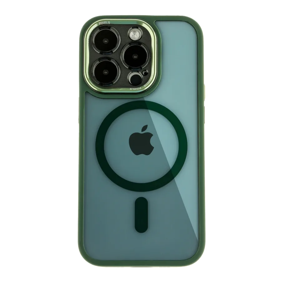 Чохол TPU+PC+Metal Calais with MagSafe для iPhone 14 Pro Max Green