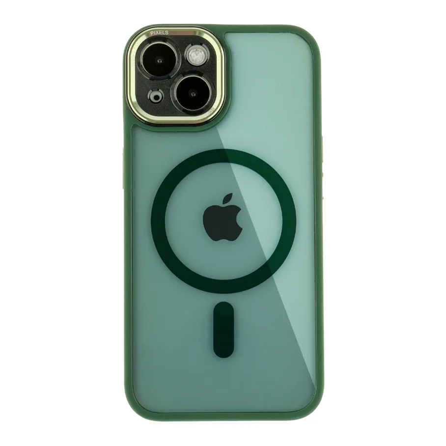 Чохол TPU+PC+Metal Calais with MagSafe для iPhone 14 Green
