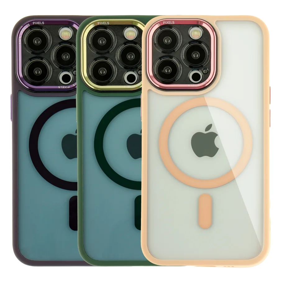 Чохол TPU+PC+Metal Calais with MagSafe для iPhone 13 Pro Max Black