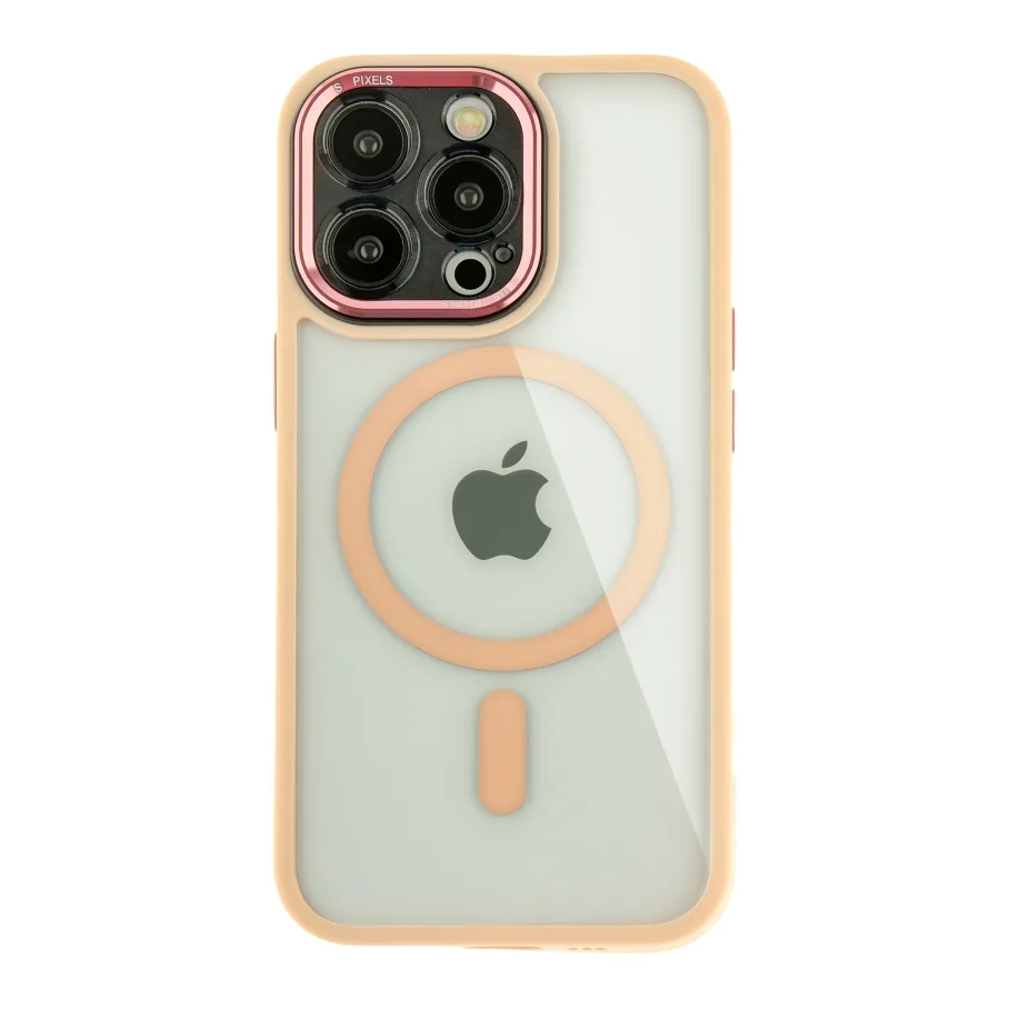 Чохол TPU+PC+Metal Calais with MagSafe для iPhone 13 Pro Pink