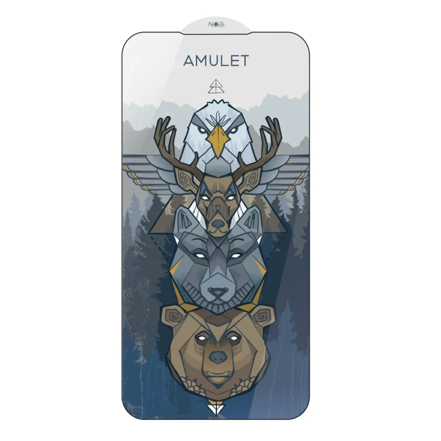 BOX 10 шт Захисне скло AMULET 2.5D HD Antistatic for iPhone 13 Pro Max/14 Plus Чорний