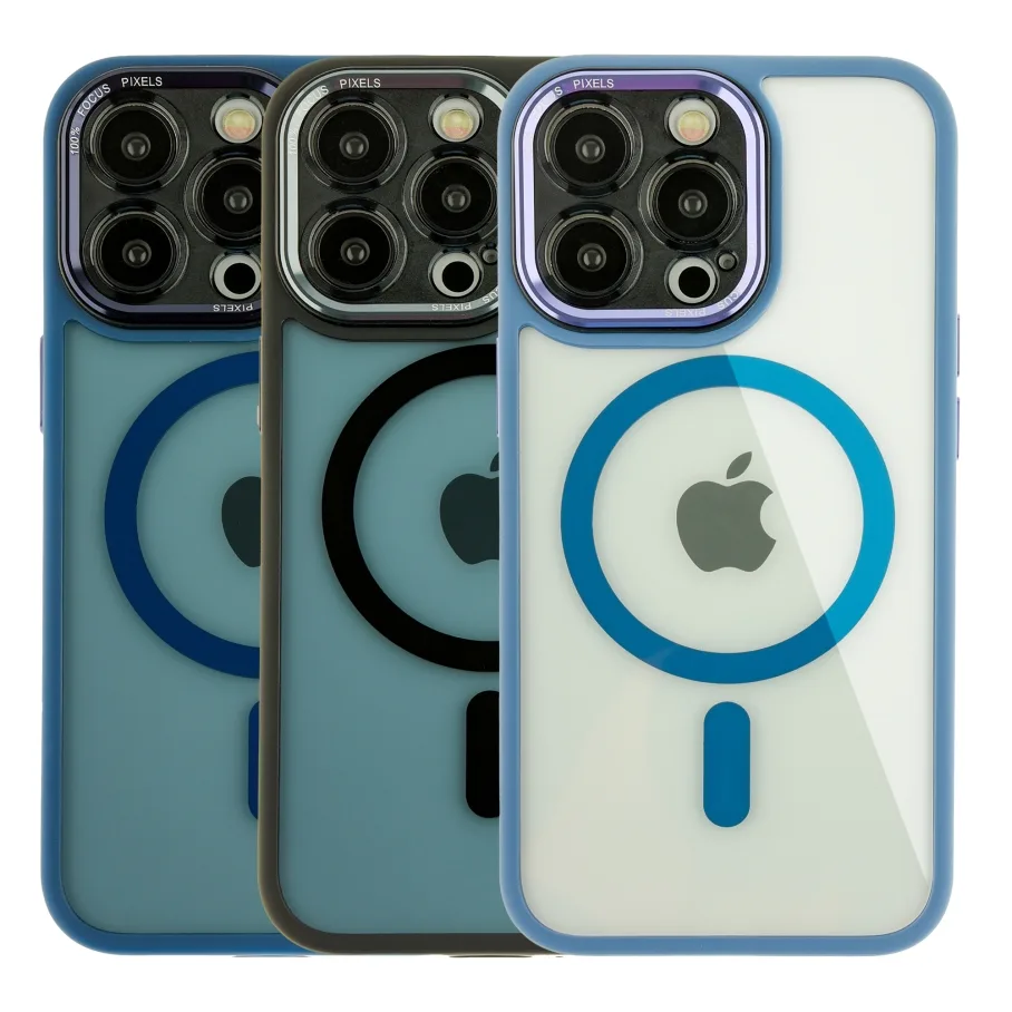 Чохол TPU+PC+Metal Calais with MagSafe для iPhone 13 Pro Black
