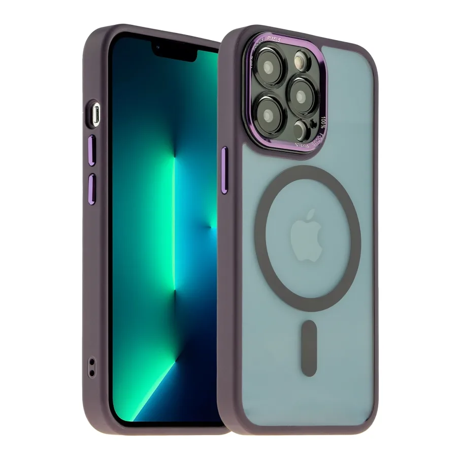 Чохол TPU+PC+Metal Calais with MagSafe для iPhone 13 Pro Black