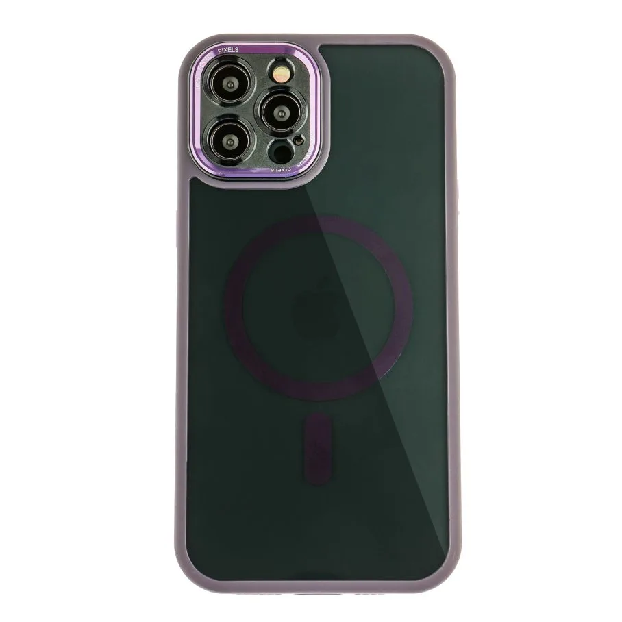 Чохол TPU+PC+Metal Calais with MagSafe для iPhone 12 Pro Max Deep Purple