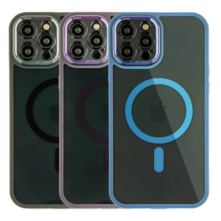 Чохол TPU+PC+Metal Calais with MagSafe для iPhone 12 Pro Max Deep Purple