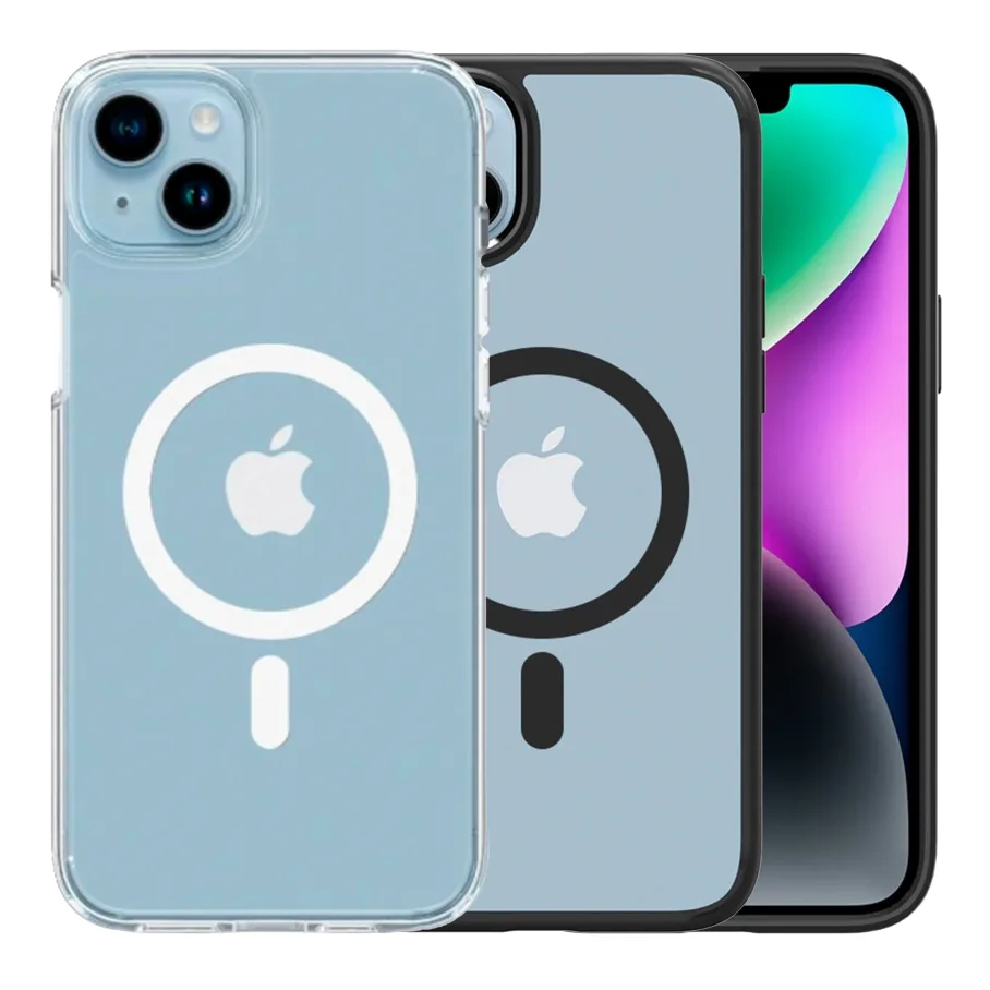 Чохол TPU+PC Spigen Ultra Hybrid with Magsafe для iPhone 14 Transparent