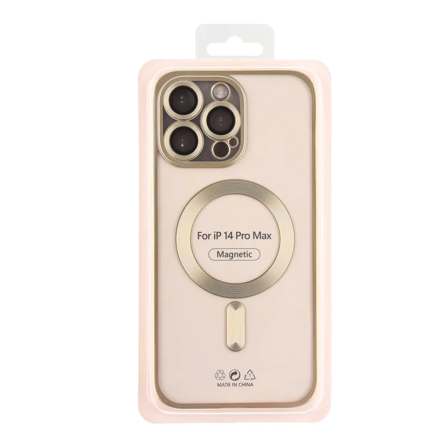Чохол TPU Metallic Chrome Full Camera with Magsafe для iPhone 14 Pro Max Chrome Dark Blue