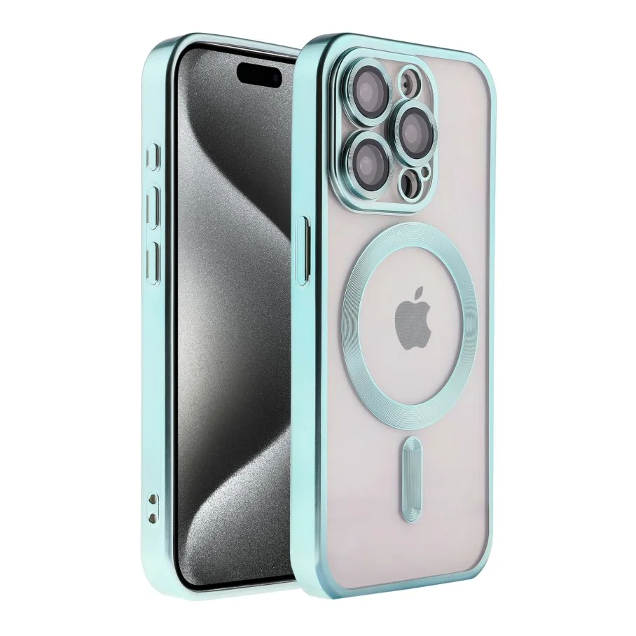 Чохол TPU Metallic Chrome Full Camera with Magsafe для iPhone 12 Pro Chrome Silver