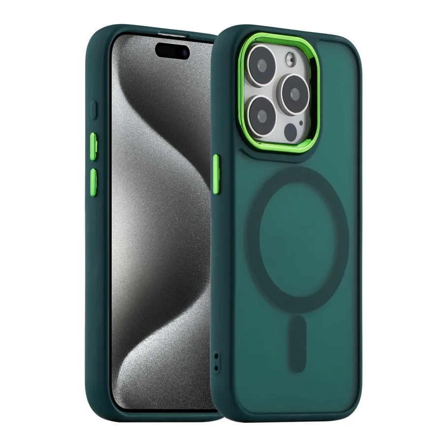 Чохол TPU+PC Space Magnetic Color with Magsafe для iPhone 15 Pro Dark Blue