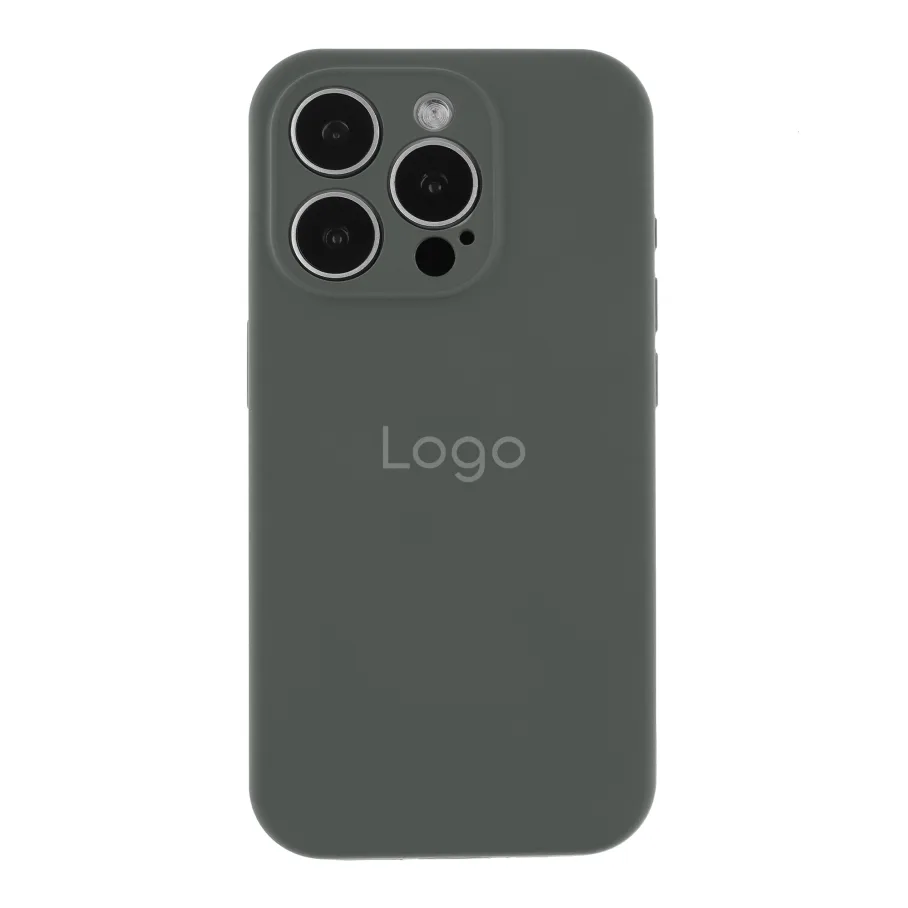 Чохол Silicone Case Full Size with Frame для iPhone 15 Pro Max 15.Dark Grey