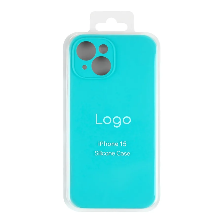 Чохол Silicone Case Full Size with Frame для iPhone 15 21.Sea Blue
