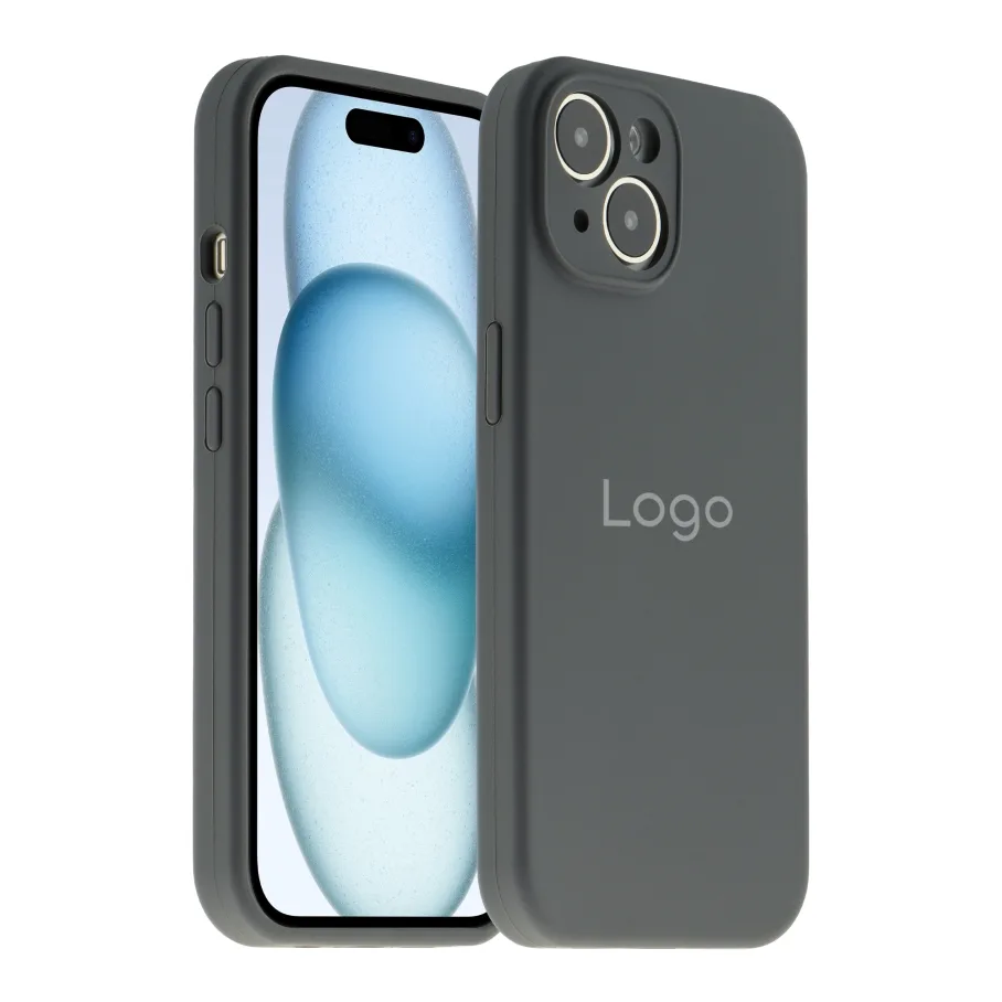 Чохол Silicone Case Full Size with Frame для iPhone 15 68.Blackcurrant
