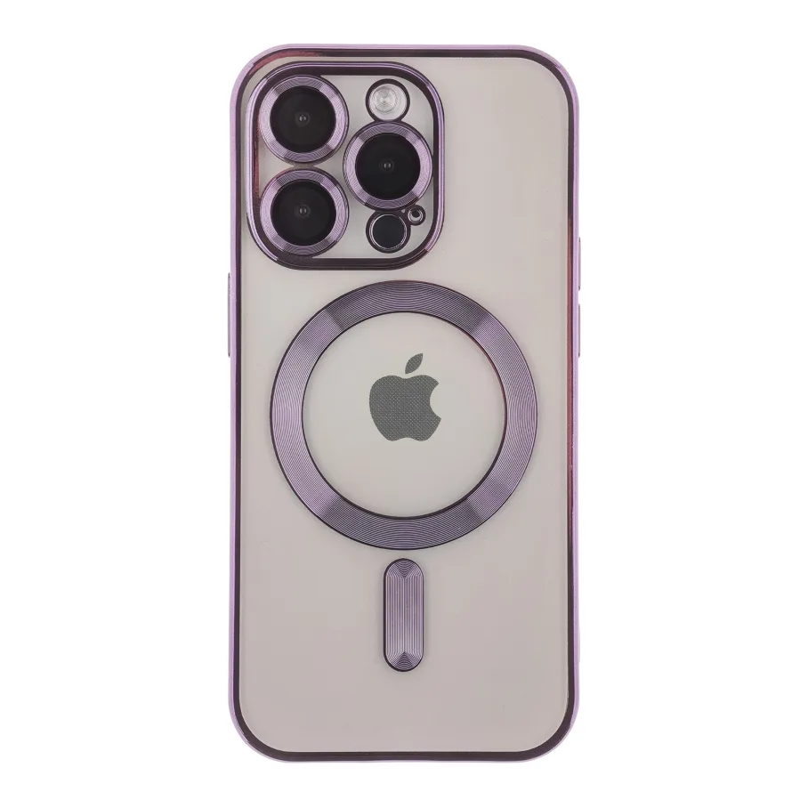 Чохол TPU Metallic Full Camera with Magsafe для iPhone 15 Pro Dark Purple