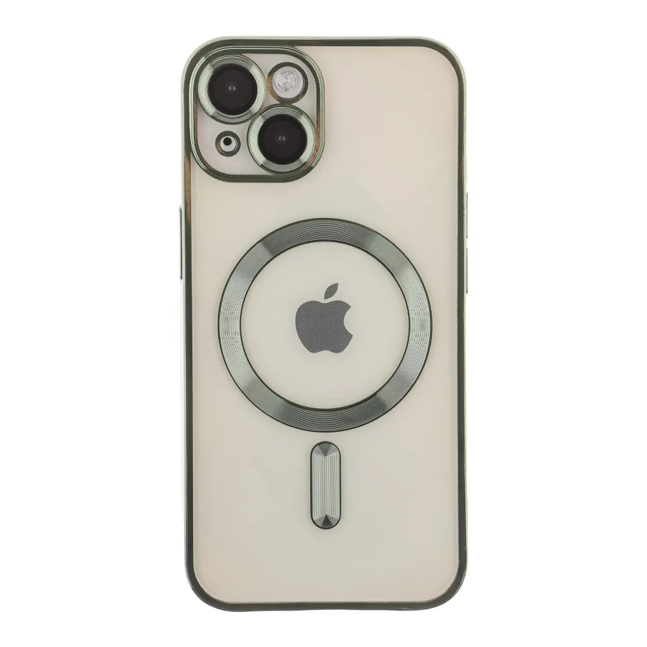 Чохол TPU Metallic Full Camera with Magsafe для iPhone 15 Green