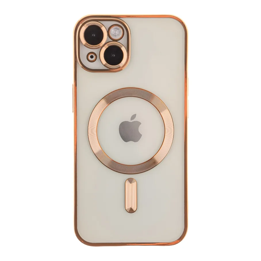 Чохол TPU Metallic Full Camera with Magsafe для iPhone 15 Gold