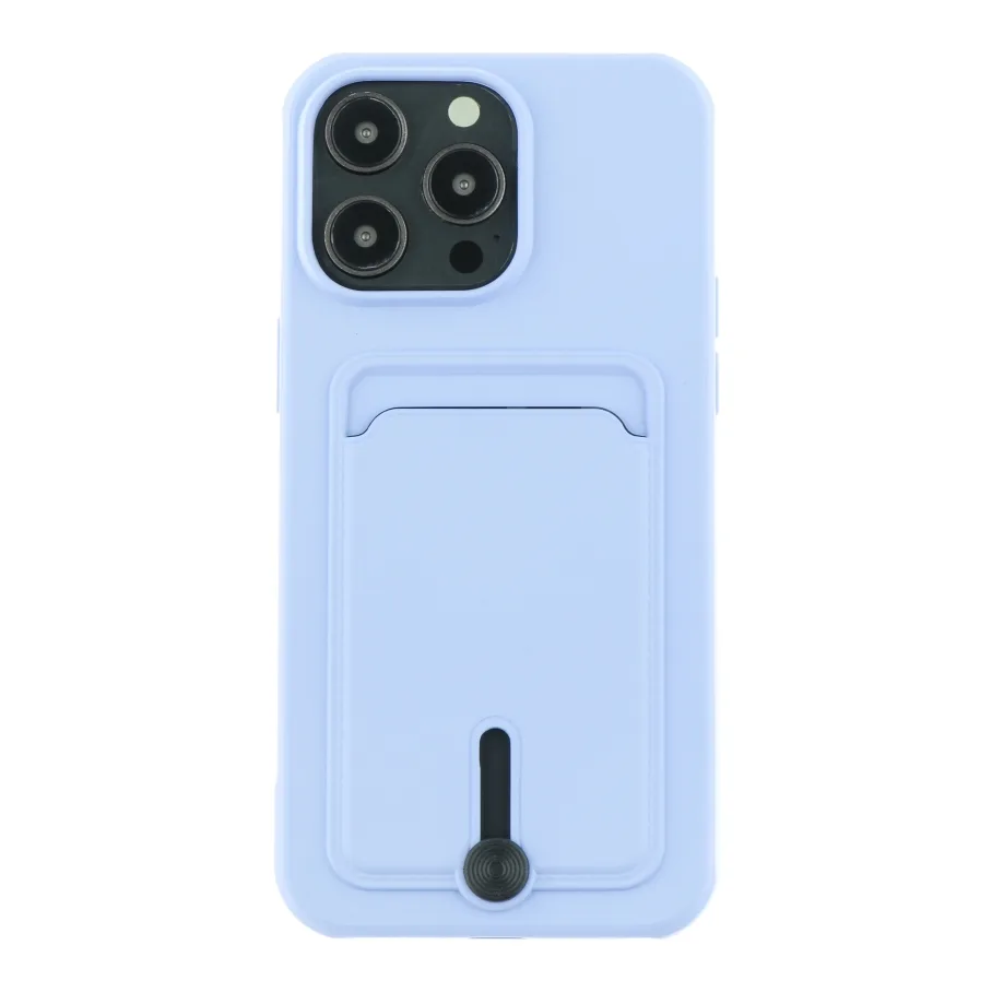 Чохол TPU Colorfull Pocket Card для iPhone 15 Pro Max Elegant Purple