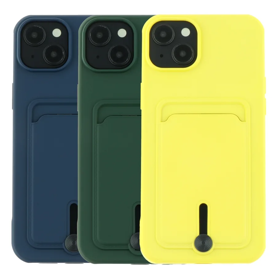 Чохол TPU Colorfull Pocket Card для iPhone 15 Plus Elegant Purple