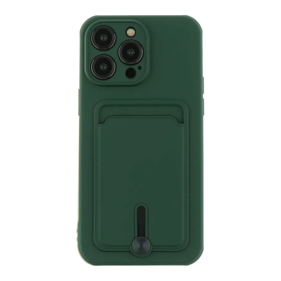 Чохол TPU Colorfull Pocket Card для iPhone 14 Pro Max Atrovirens
