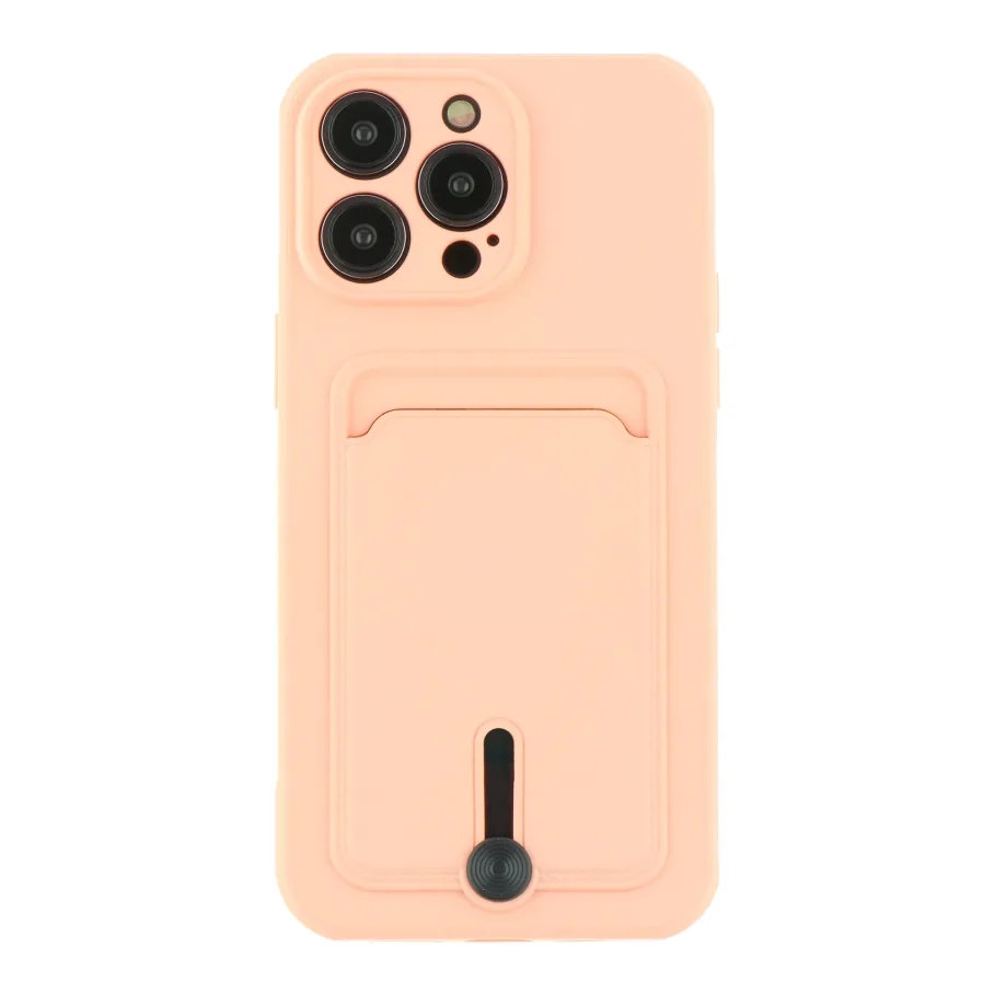 Чохол TPU Colorfull Pocket Card для iPhone 14 Pro Max Pink Sand