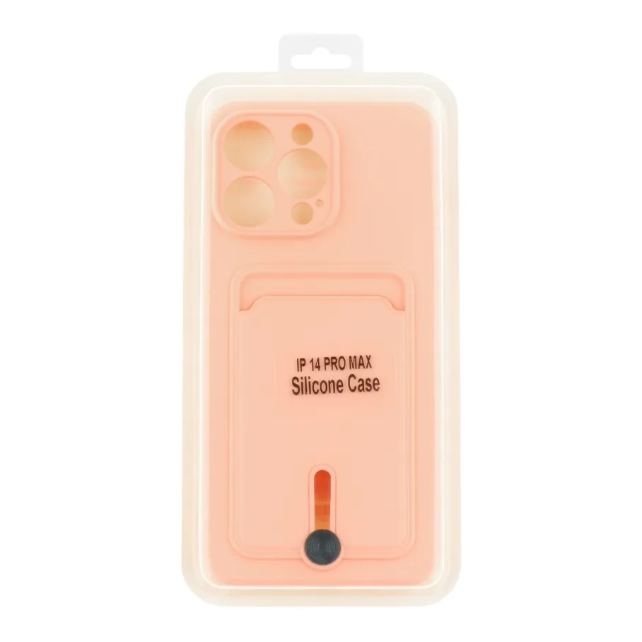 Чохол TPU Colorfull Pocket Card для iPhone 14 Pro Max Pink Sand