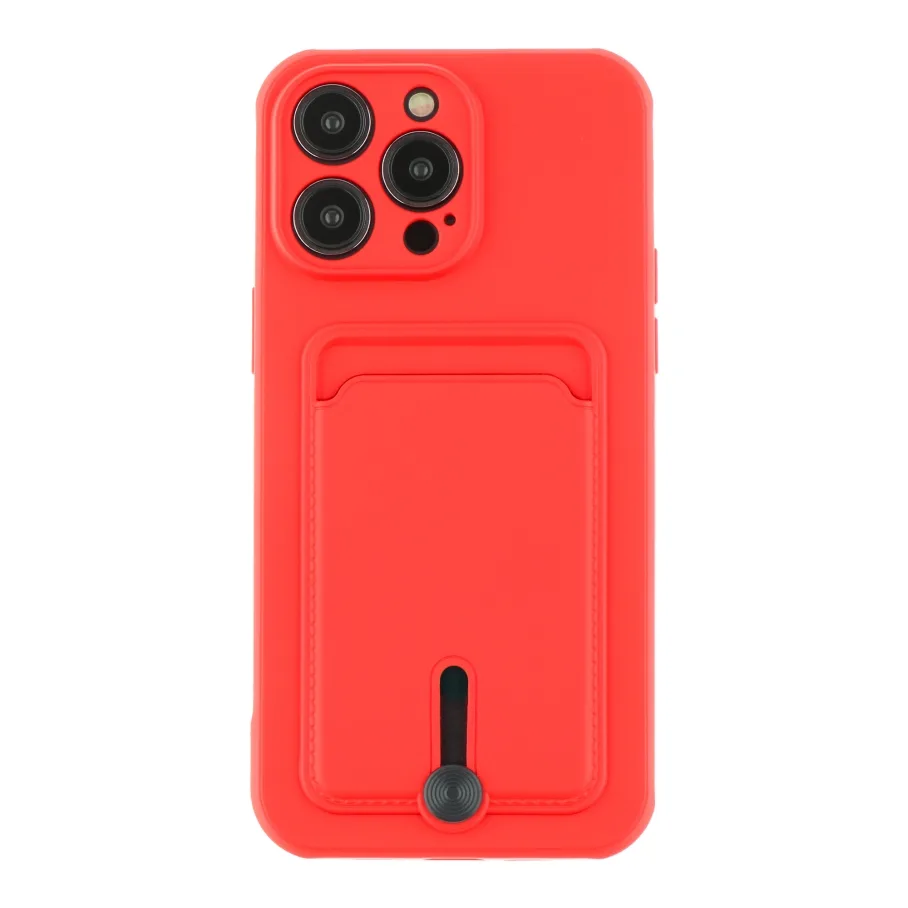 Чохол TPU Colorfull Pocket Card для iPhone 14 Pro Max Red