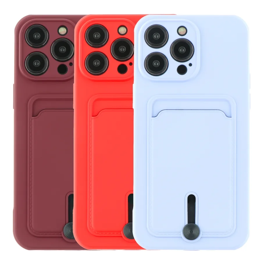 Чохол TPU Colorfull Pocket Card для iPhone 14 Pro Max Dark Blue